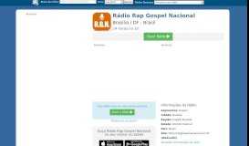 
							         Rádio Rap Gospel Nacional - Brasilia / DF - Brasil | Radios.com.br								  
							    