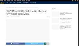 
							         RDVV Result 2018 (Released) – Check at rdvv result portal 2018 ...								  
							    
