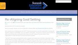 
							         Re-Aligning Goal Setting With the OSTP Portal in Summit County								  
							    