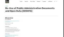 
							         Re-use of public administration documents and open data								  
							    