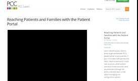 
							         Reaching Patients and Families with the Patient Portal - PCC Learn								  
							    