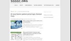 
							         Read : dr tracy fansler patient portal login in Sgggc.org								  
							    
