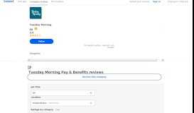 
							         Read more Tuesday Morning reviews about Pay & Benefits								  
							    