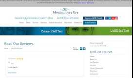 
							         Read Our Reviews | Montgomery Eye Physicians								  
							    