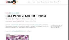 
							         Read Portal 2: Lab Rat - Part 2 - IGN								  
							    
