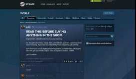 
							         READ THIS BEFORE BUYING ANYTHING IN THE SHOP! :: Portal 2 ...								  
							    