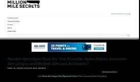 
							         Reader Question: How Do You Transfer Avios Points Between Aer ...								  
							    
