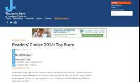 
							         Readers' Choice 2018: Toy Store – J.								  
							    