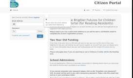 
							         Reading Citizen Portal								  
							    
