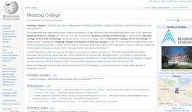 
							         Reading College - Wikipedia								  
							    
