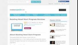 
							         Reading Head Start Program Reviews - Legit or Scam?								  
							    