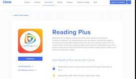 
							         Reading Plus - Clever application gallery | Clever								  
							    