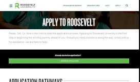 
							         Ready, Set, Go: Apply To Roosevelt University Today! | Roosevelt ...								  
							    