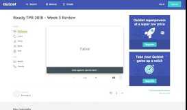 
							         Ready TPR 2018 - Week 3 Review Flashcards | Quizlet								  
							    