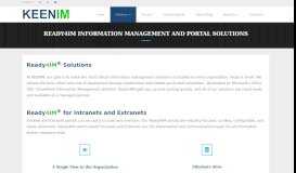 
							         Ready4IM Information Management and Portal Solutions - KeenIM								  
							    