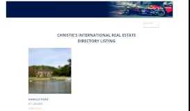 
							         Real Estate Directory Christies Int - Billions Luxury Portal								  
							    