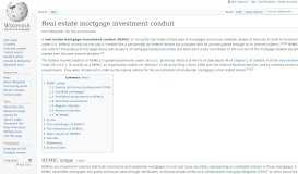 
							         Real estate mortgage investment conduit - Wikipedia								  
							    