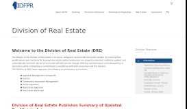 
							         Real Estate - State of Illinois | Department of Financial & Professional ...								  
							    
