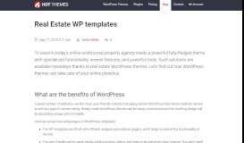 
							         Real Estate WP templates - HotThemes								  
							    