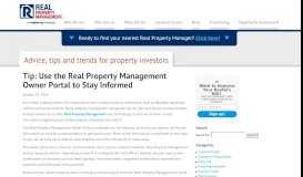 
							         Real Property Management Owner Portal Keeps Owners Informed								  
							    
