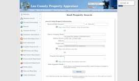 
							         Real Property Search - Lee County Property Line								  
							    