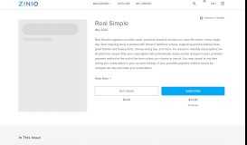 
							         Real Simple subscription - Zinio								  
							    