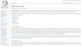 
							         Real-time data - Wikipedia								  
							    