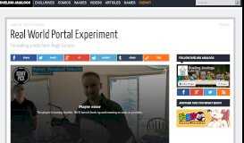
							         Real World Portal Experiment - A Video Games Video - Dueling Analogs								  
							    