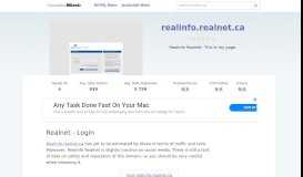 
							         Realinfo.realnet.ca website. Realnet - Login.								  
							    