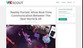 
							         'Reality Portals' Allow Real-Time Communication Between The Real ...								  
							    