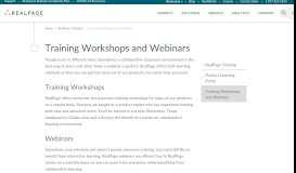 
							         RealPage Product Training Services | Webinars and Workshops								  
							    