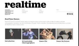 
							         RealTime Dance | RealTime — Australia								  
							    