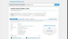 
							         realtrans.com at Website Informer. Visit Realtrans.								  
							    