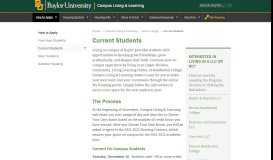 
							         Reapply - Current Students | Campus Living & Learning | Baylor ...								  
							    
