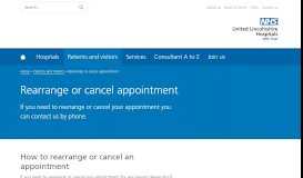 
							         Rearrange or cancel appointment - United Lincolnshire Hospitals NHS ...								  
							    