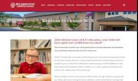 
							         Reasons to Choose WCS - Wilmington Christian School								  
							    