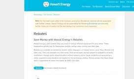 
							         Rebates - Hawaii Energy								  
							    