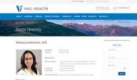 
							         Rebecca Adochio, MD - Vail Health								  
							    
