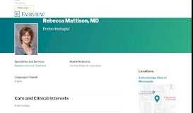 
							         Rebecca Mattison, MD - Fairview								  
							    