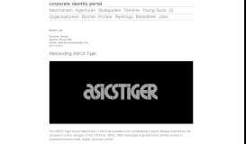 
							         Rebranding ASICS Tiger. | Corporate Identity Portal								  
							    