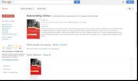 
							         Rebranding China: Contested Status Signaling in the Changing Global ...								  
							    