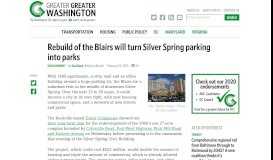 
							         Rebuild of the Blairs will turn Silver Spring parking into parks – Greater ...								  
							    