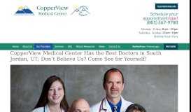 
							         Receive the Best Care from Top Doctors at CopperView Medical Center								  
							    