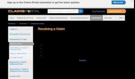 
							         Receiving a Claim - Claims Portal								  
							    