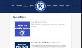 
							         Recent News - Krum Independent School District								  
							    