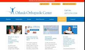 
							         Recent News | Orlando Orthopaedic Center								  
							    