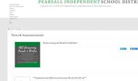 
							         Recent News - Pearsall Independent School District								  
							    