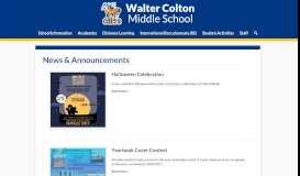 
							         Recent News - Walter Colton Middle School - Monterey Peninsula ...								  
							    