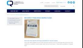 
							         Recently Published Inspections - RQIA								  
							    
