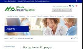 
							         Recognize an Employee | Davis Health System								  
							    